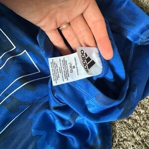 ADIDAS Blue Hoodie - Medium